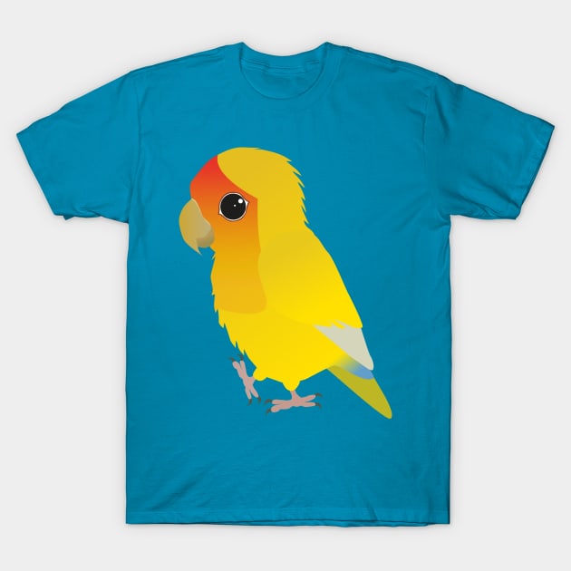 Cute yellow peach faced lovebird